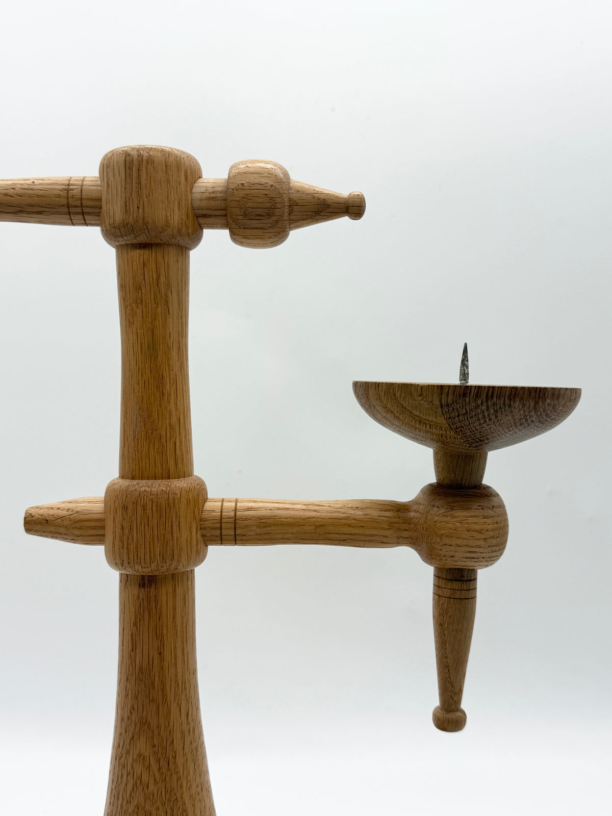 Grand bougeoir scandinave "Chêne massif",  1970s