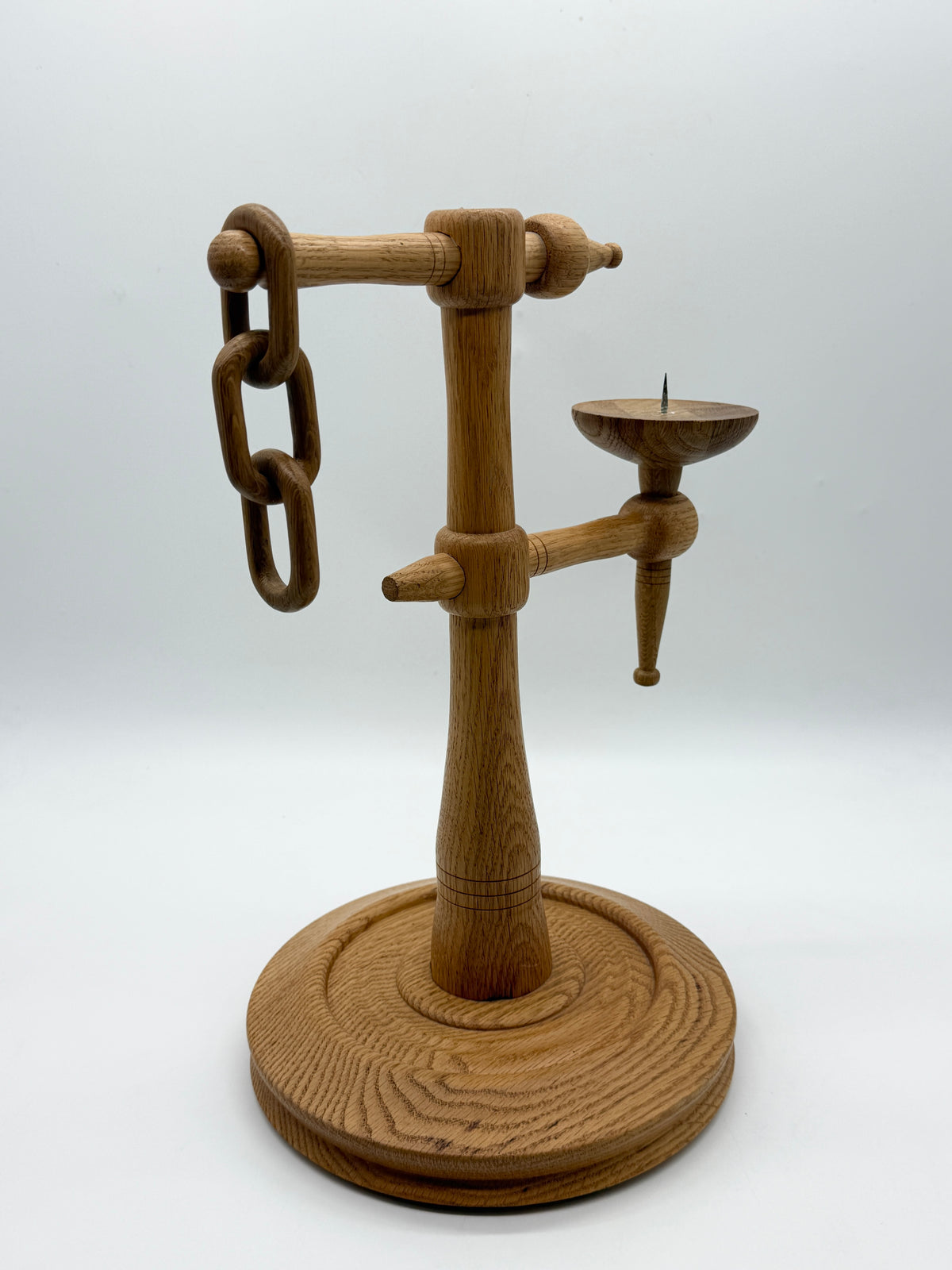 Grand bougeoir scandinave "Chêne massif",  1970s
