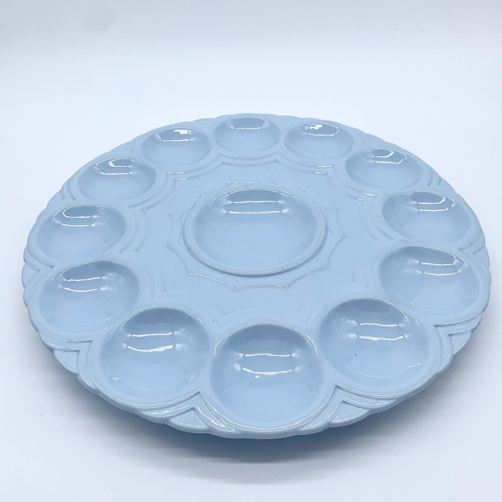 SET ASSIETTES ET PLAT EN CÉRAMIQUE "SARREGUEMINES" 1930s