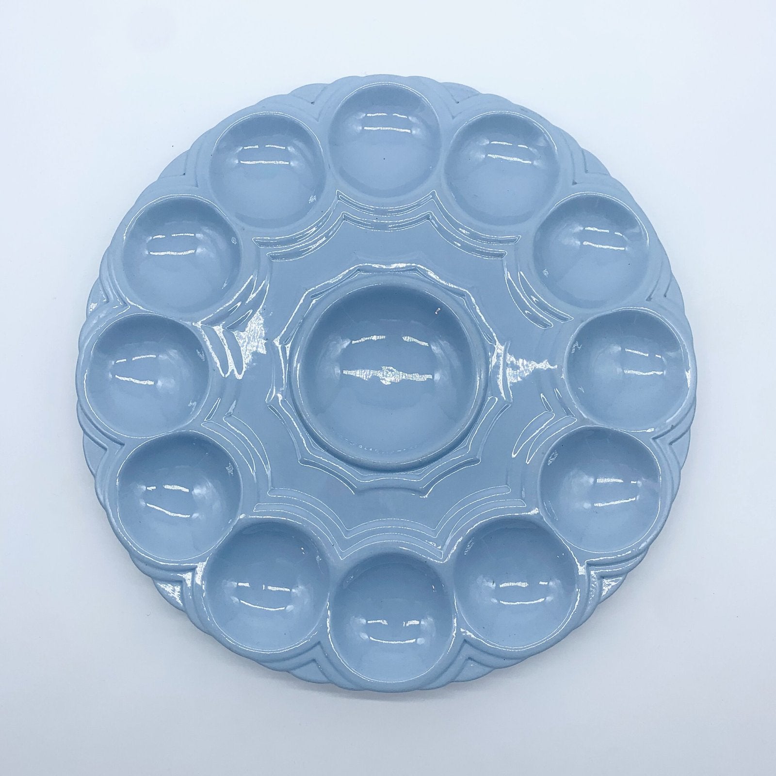 SET ASSIETTES ET PLAT EN CÉRAMIQUE "SARREGUEMINES" 1930s
