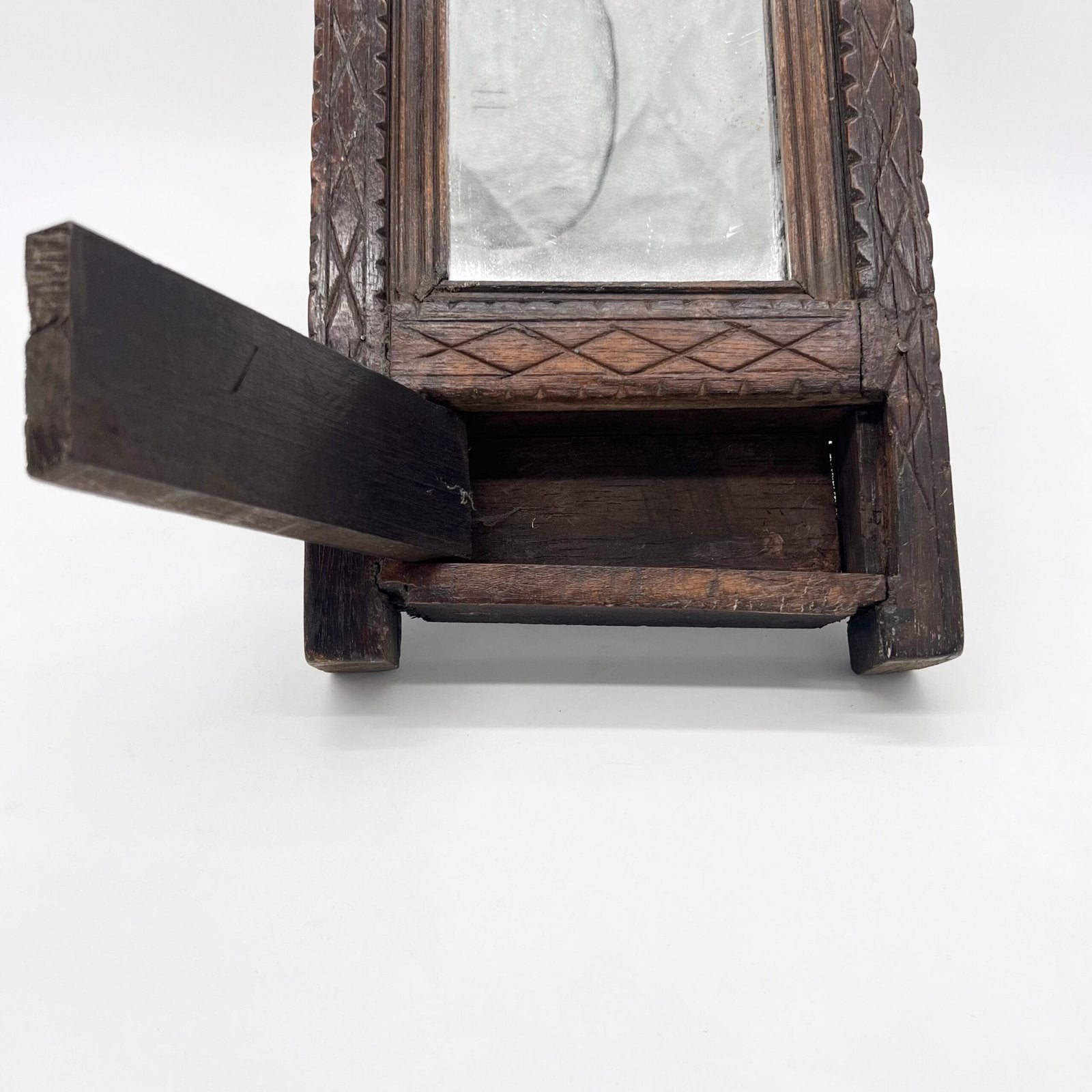 MIROIR BOIS DE TECK, RAJASTHAN "XIXe"