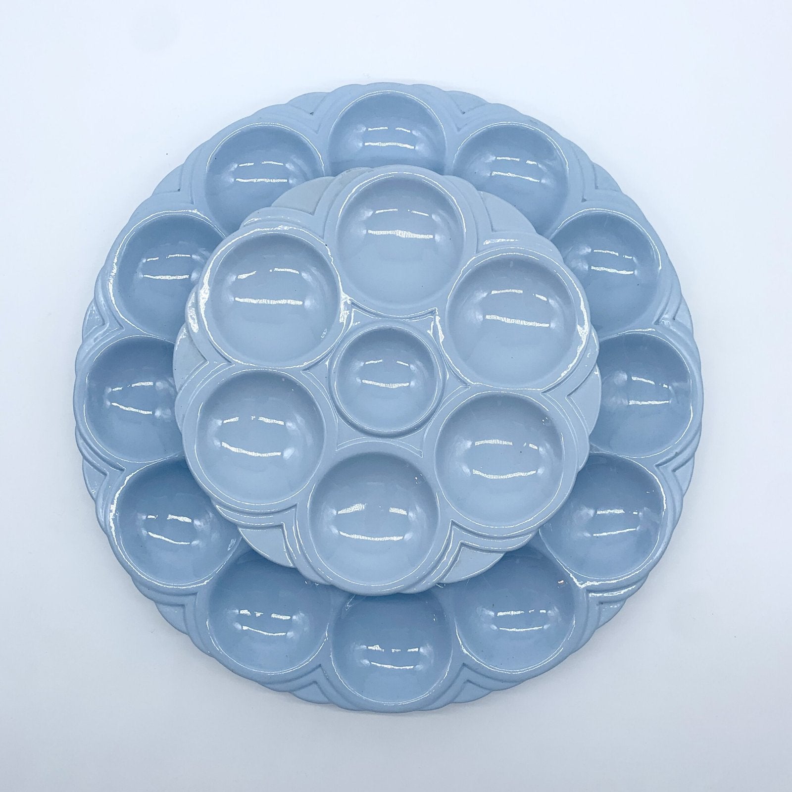 SET ASSIETTES ET PLAT EN CÉRAMIQUE "SARREGUEMINES" 1930s