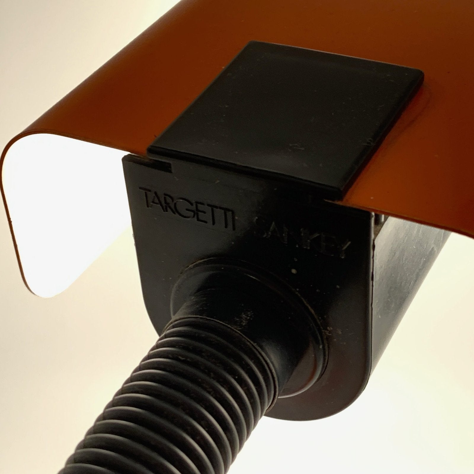 LAMPE DE BUREAU ORANGE TARGETTI, 1970