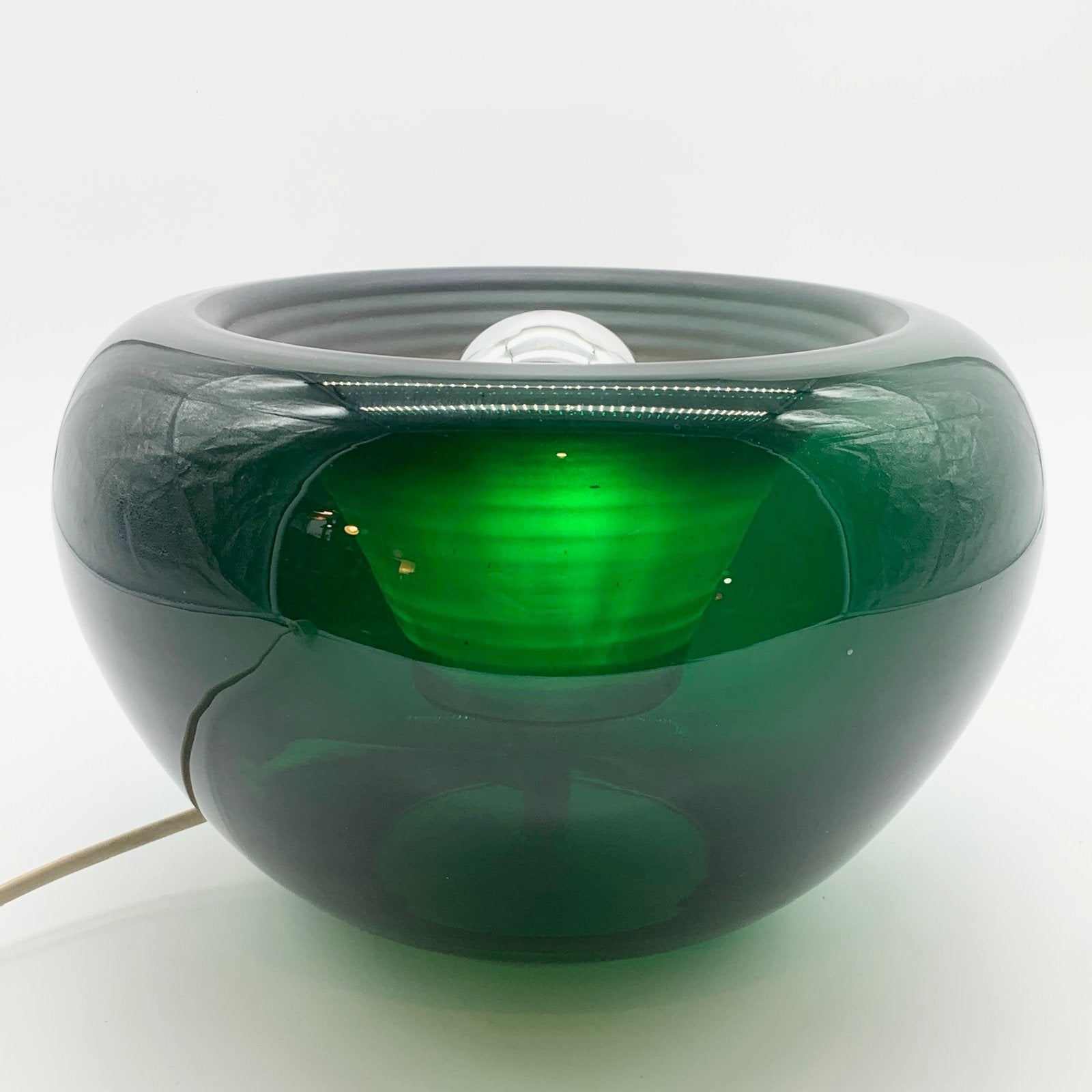 LAMPE "SPACE AGE" VERTE - VERRE DE MURANO, 1970s