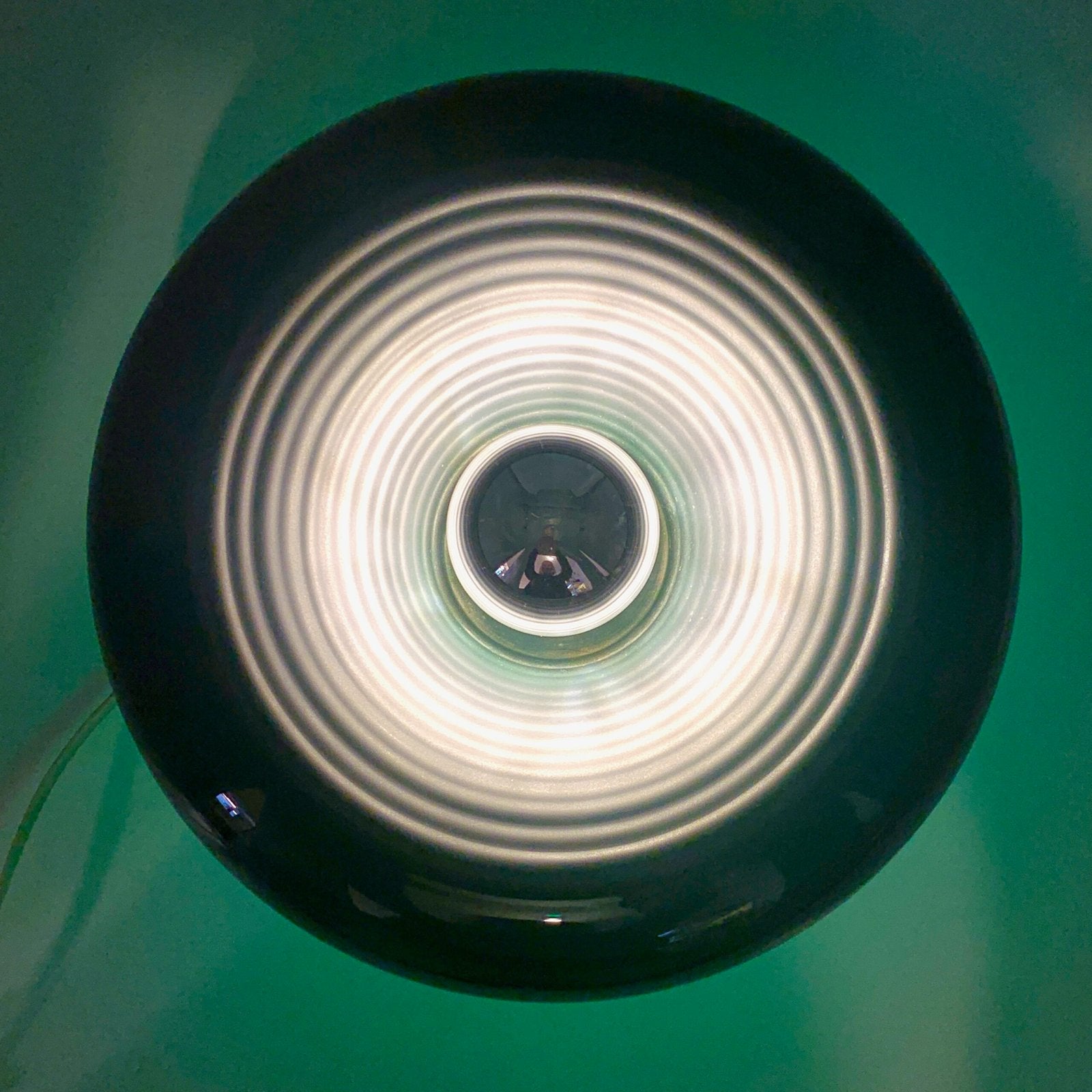 LAMPE "SPACE AGE" VERTE - VERRE DE MURANO, 1970s