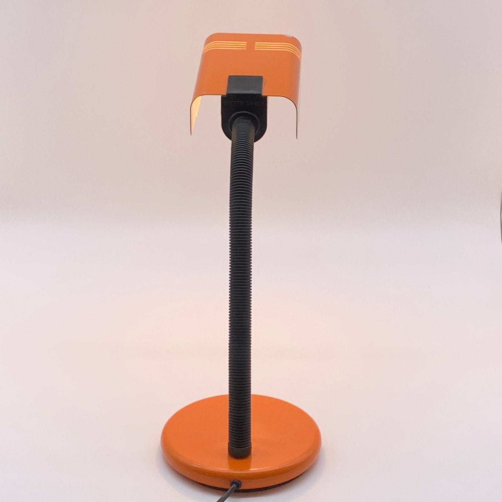 LAMPE DE BUREAU ORANGE TARGETTI, 1970