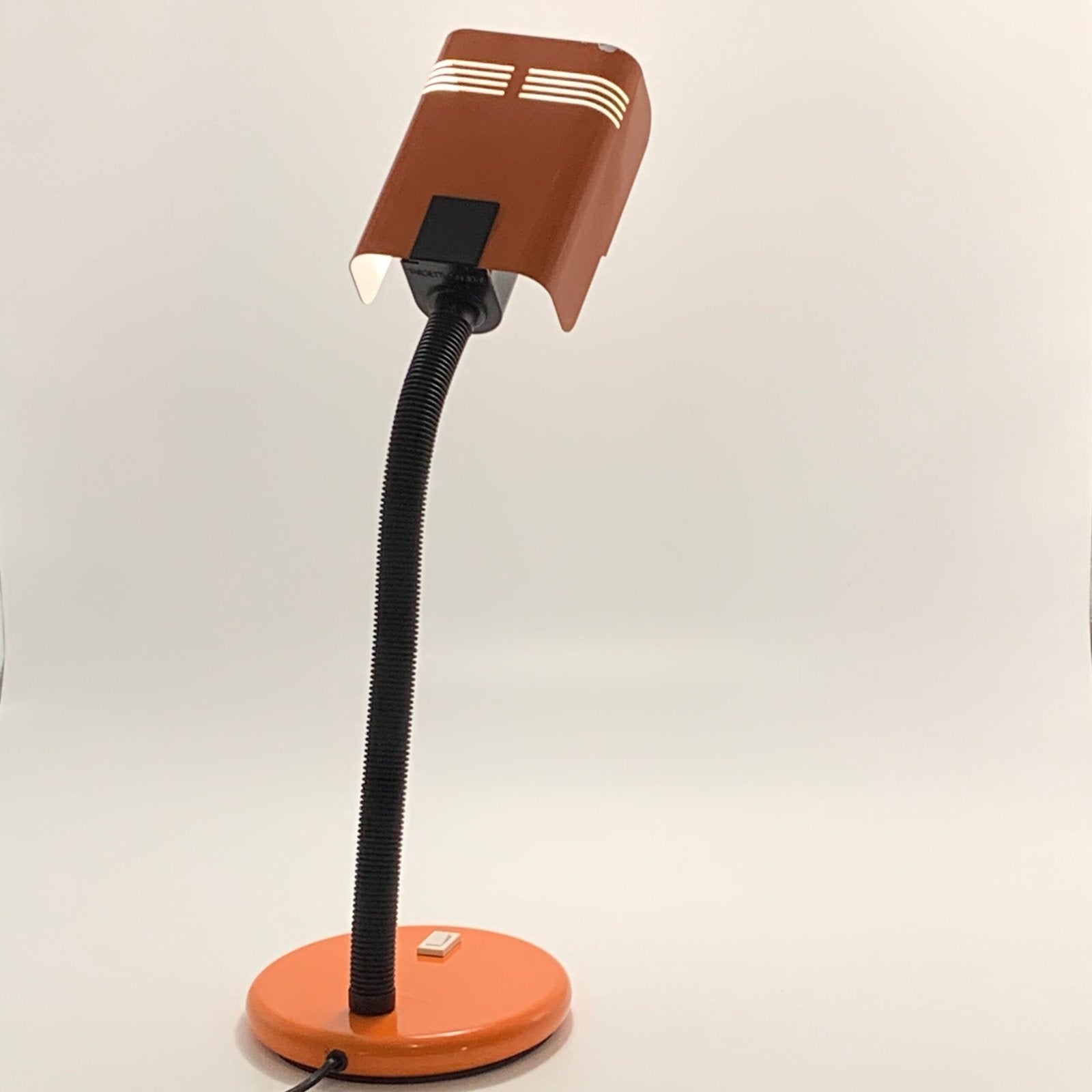 LAMPE DE BUREAU ORANGE TARGETTI, 1970