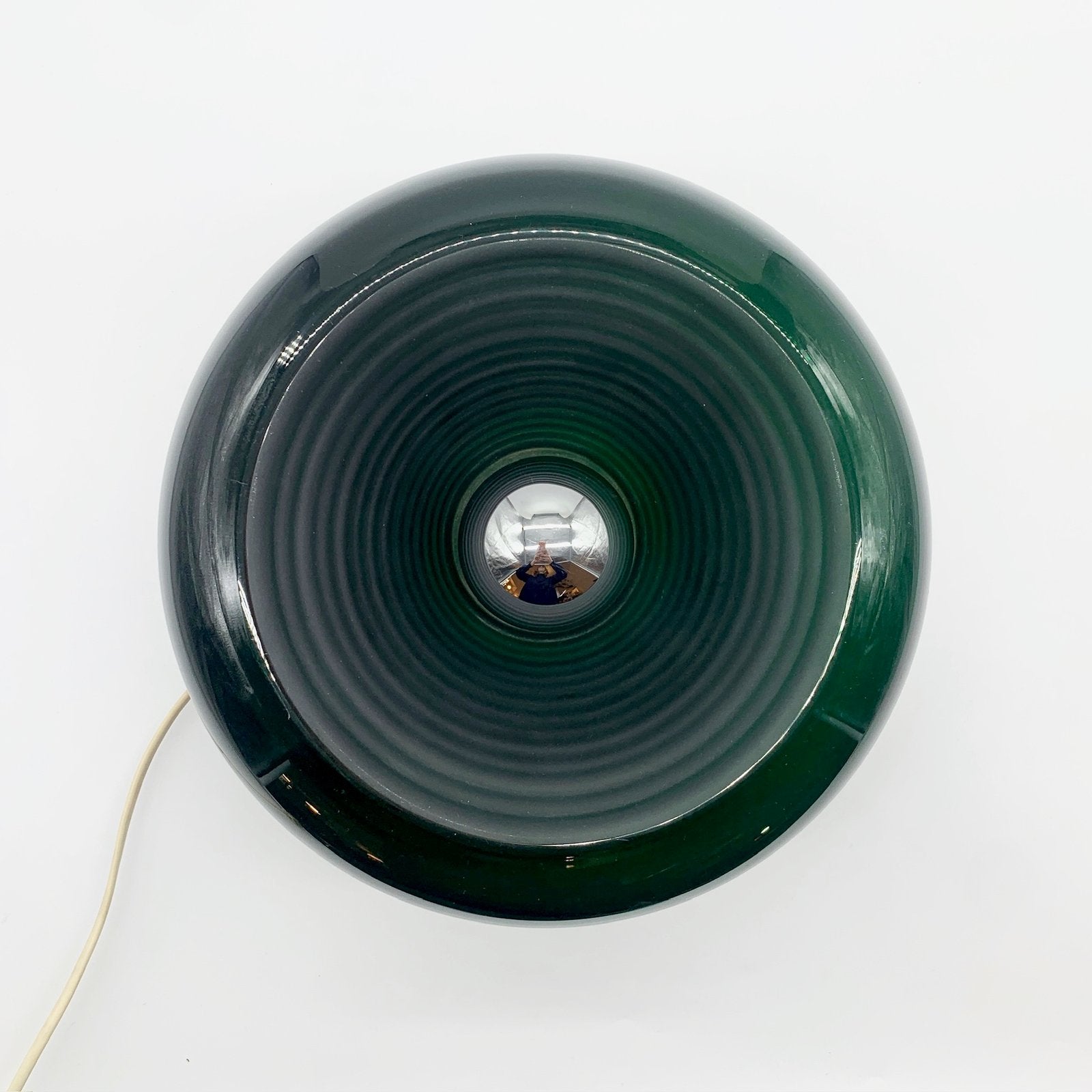LAMPE "SPACE AGE" VERTE - VERRE DE MURANO, 1970s