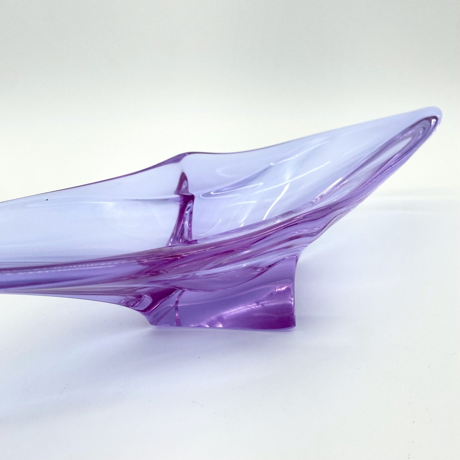 COUPE MAUVE CRISTAL DE BOHEME, 1950/60