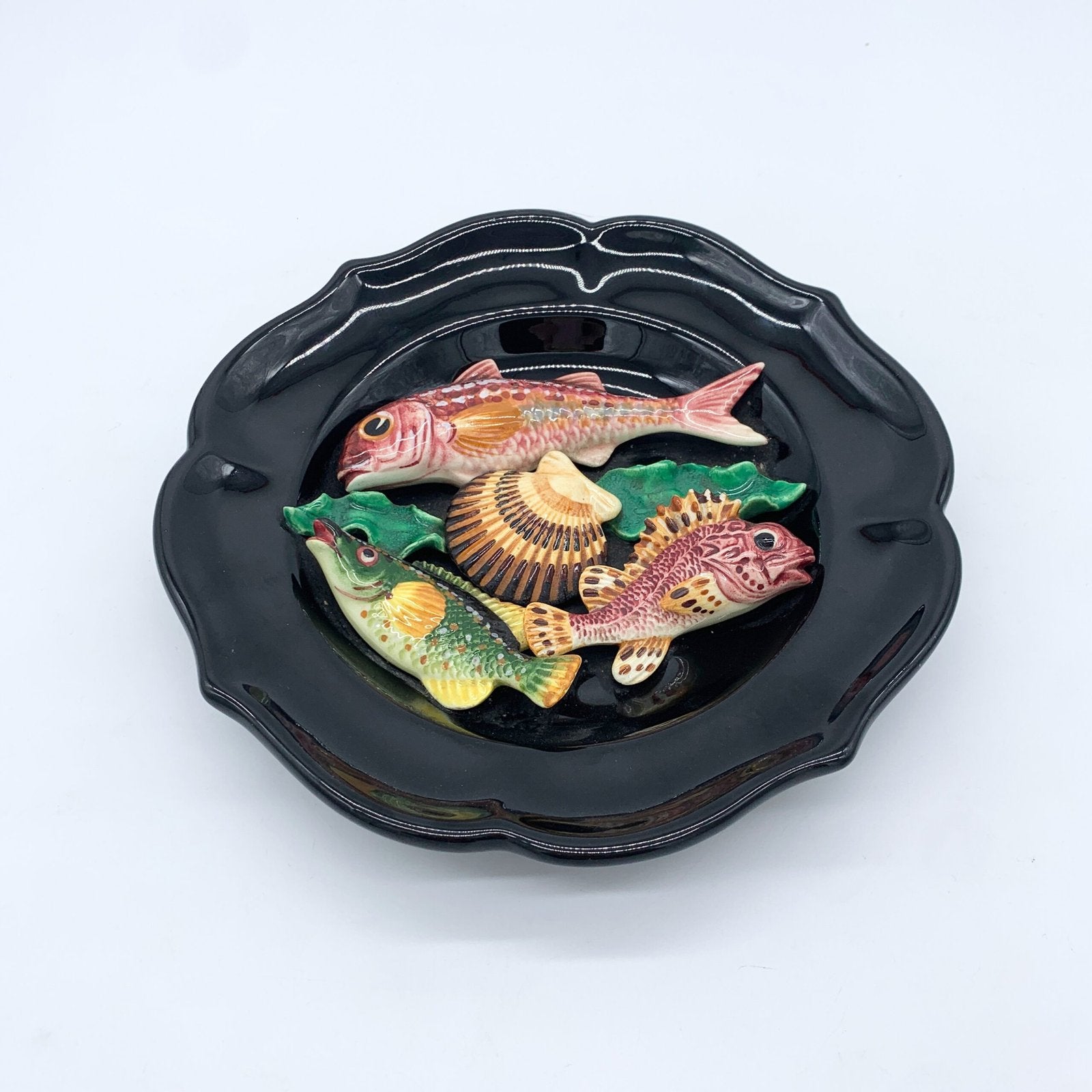 ASSIETTE BARBOTINE AVEC MOTIF MARIN, 1970