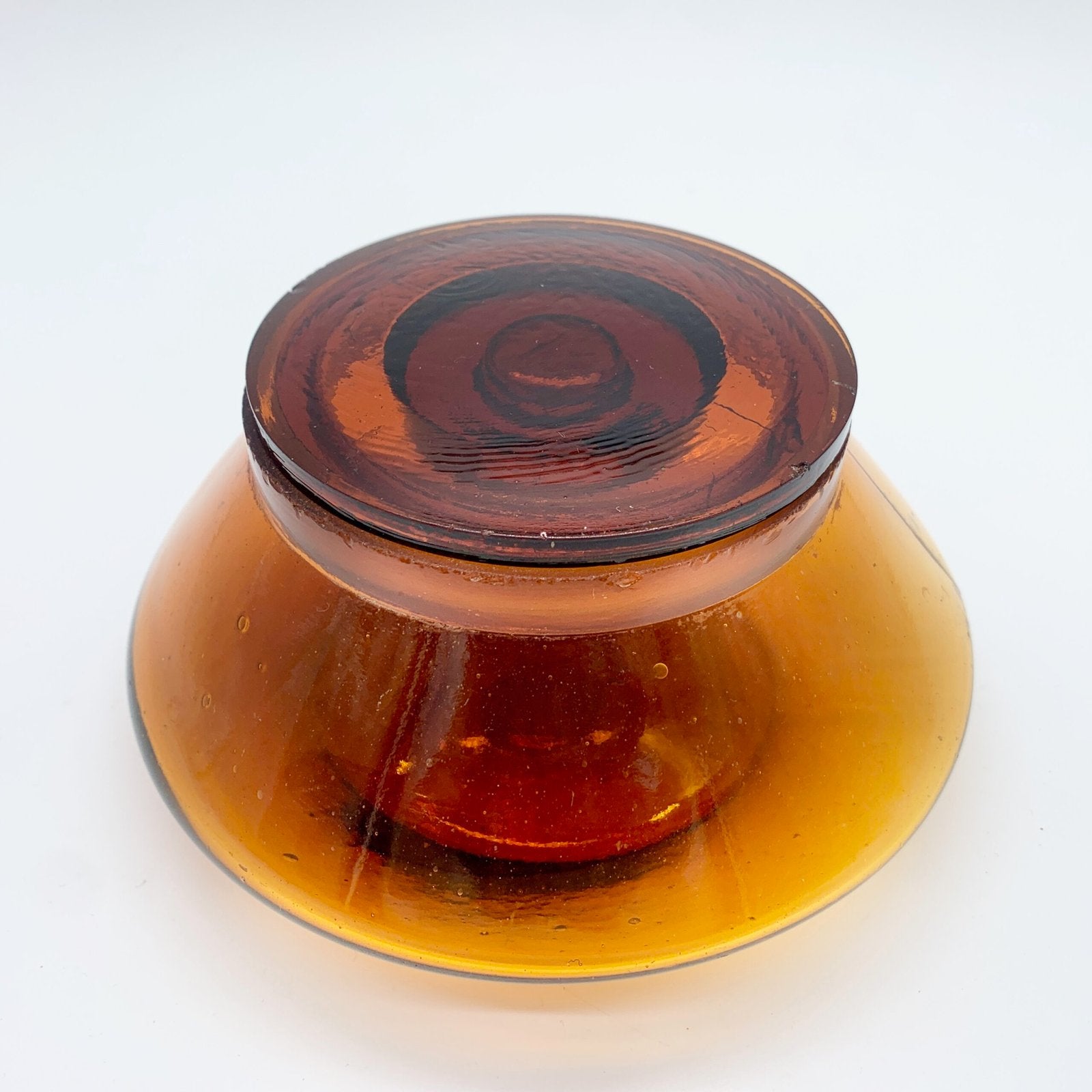 BOITE EN VERRE AMBRE