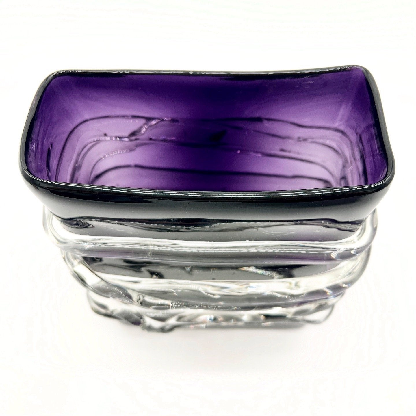 VASE EN VERRE SOUFFLE DE BOHEME, MID-CENTURY