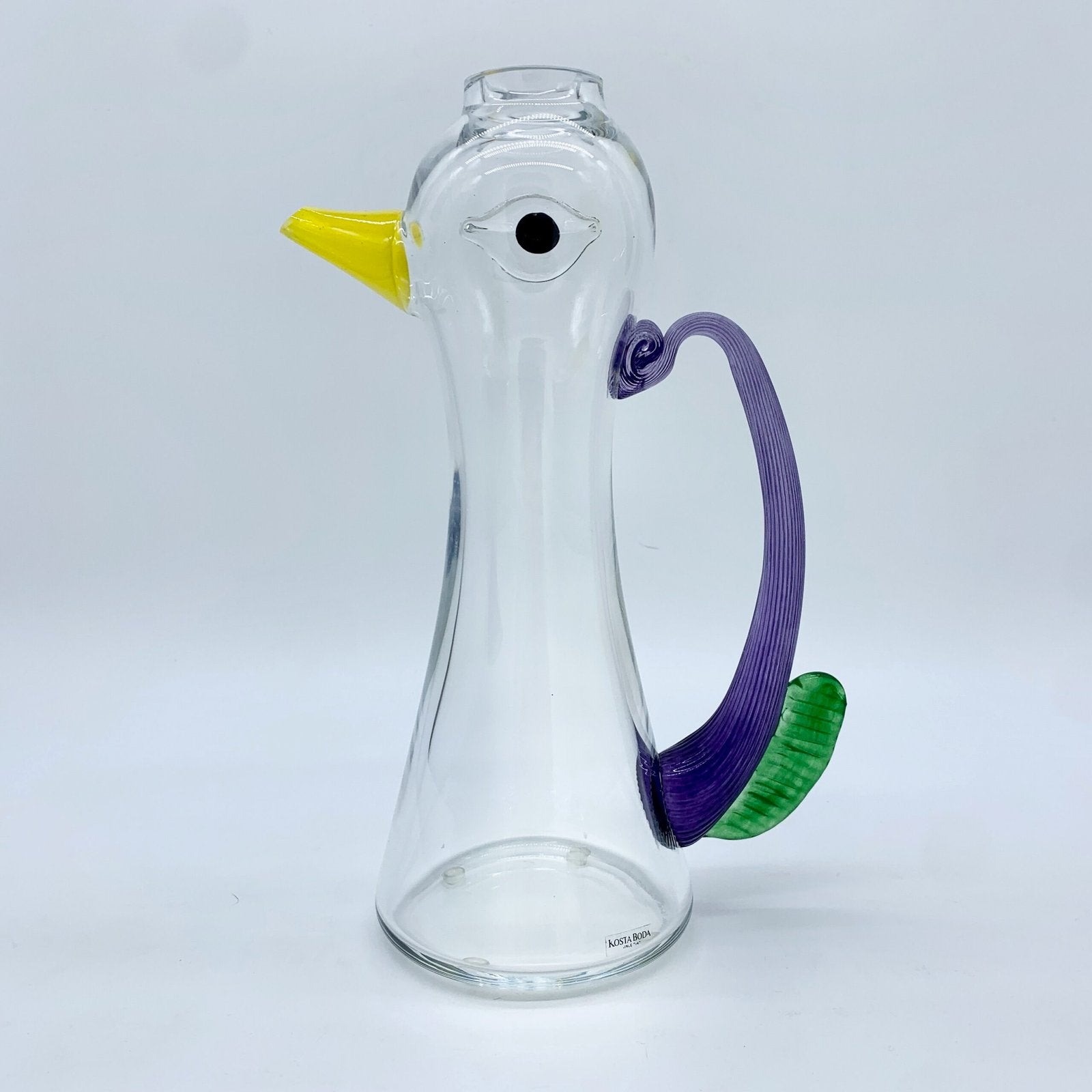 PICHET “FENIX” EN VERRE PAR KJELL ENGMAN POUR KOSTA BODA – SUÈDE, 1992