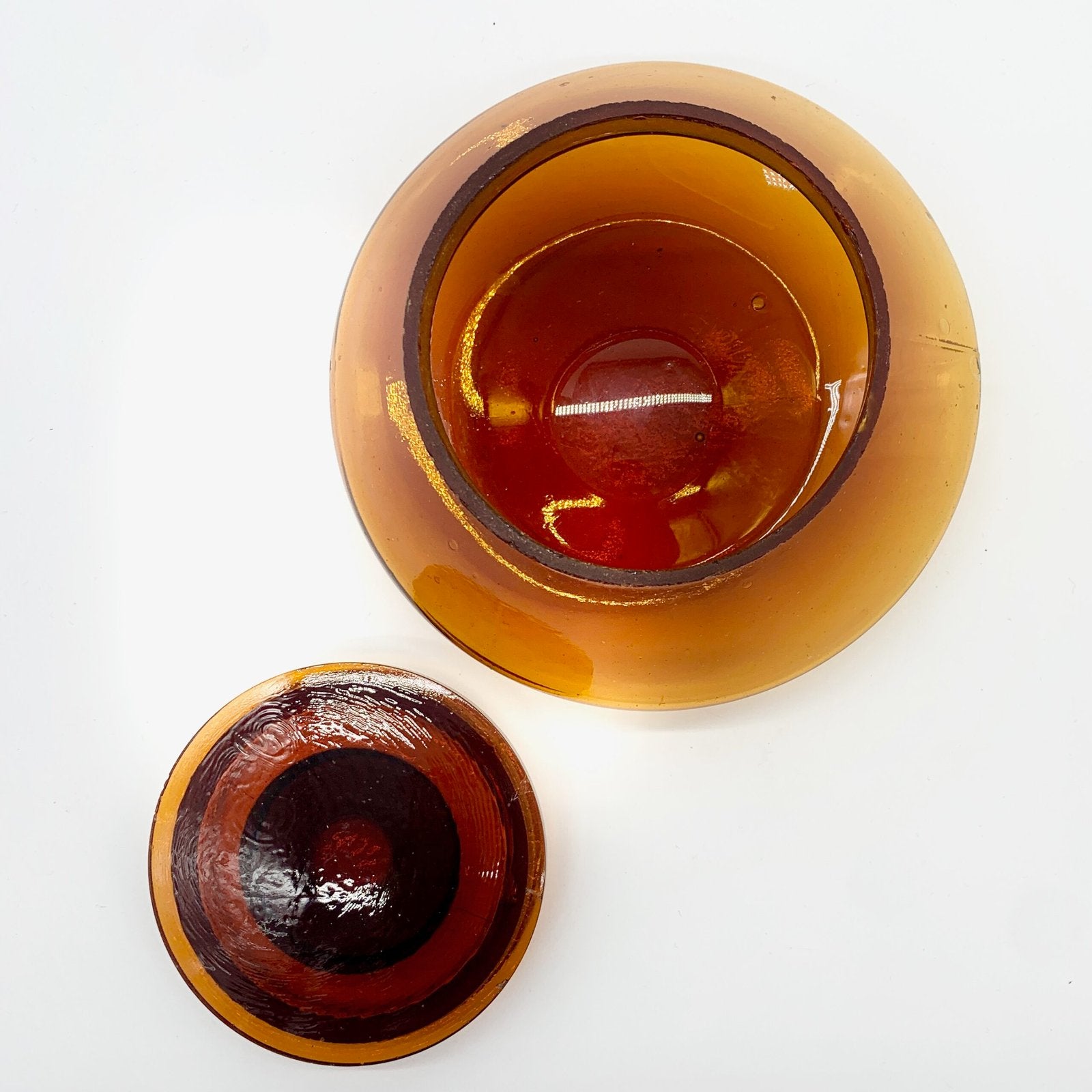 BOITE EN VERRE AMBRE