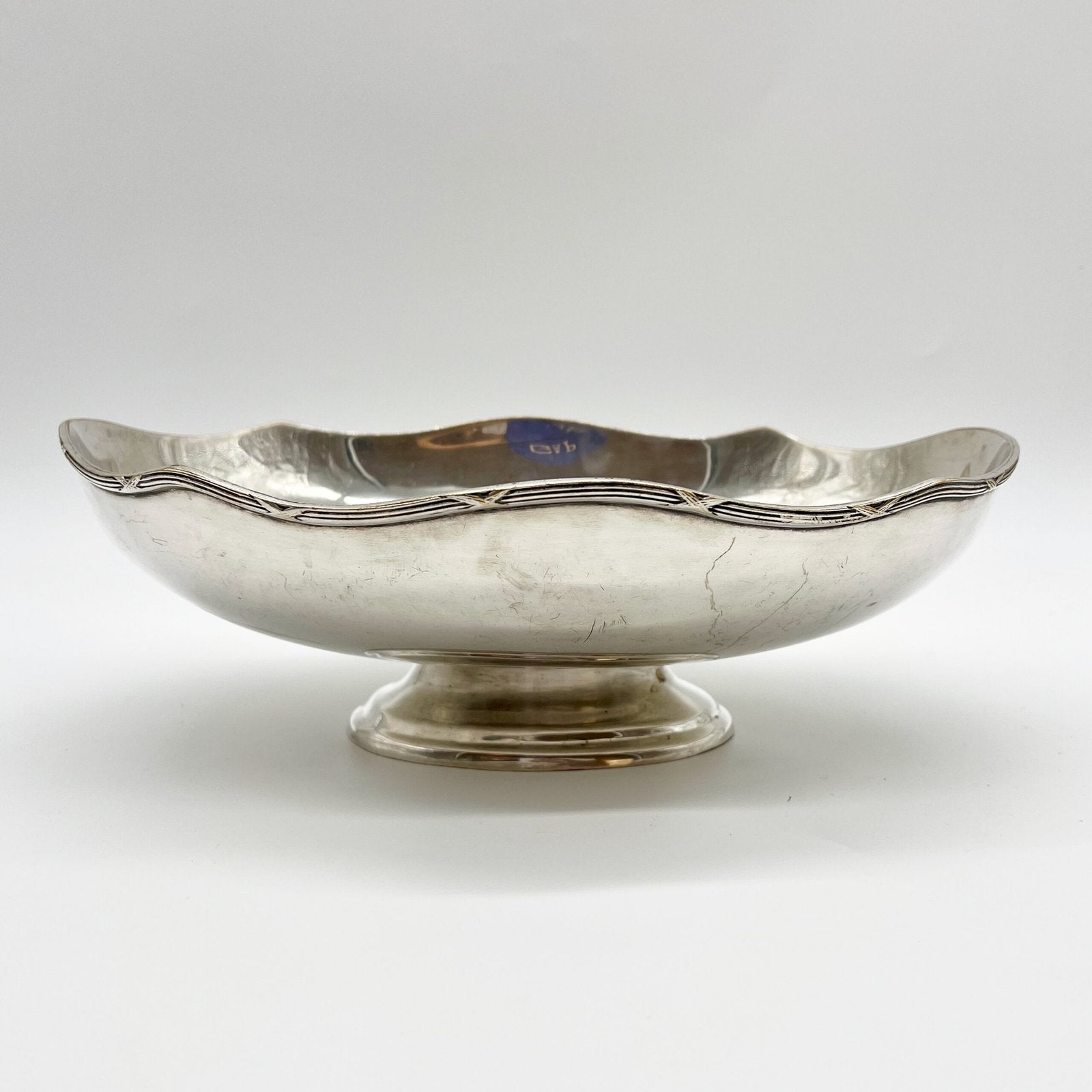 PLAT CREUX / METAL ARGENTÉ "SIS", 1950s