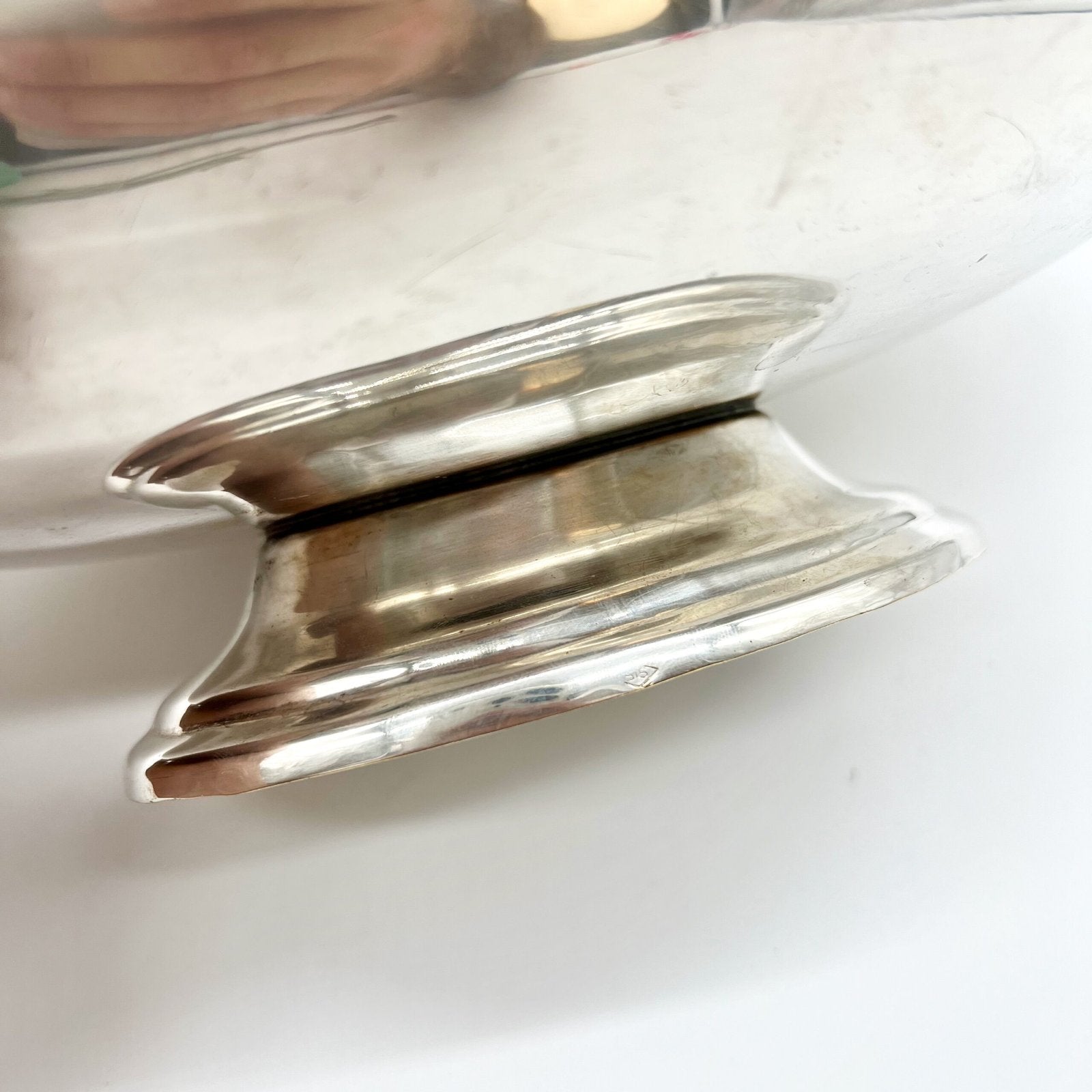 PLAT CREUX / METAL ARGENTÉ "SIS", 1950s