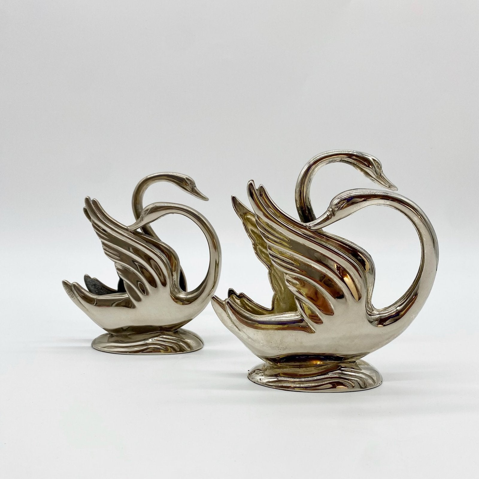 PORTE-SERVIETTES "CYGNES" ARGENTÉS, 1970s