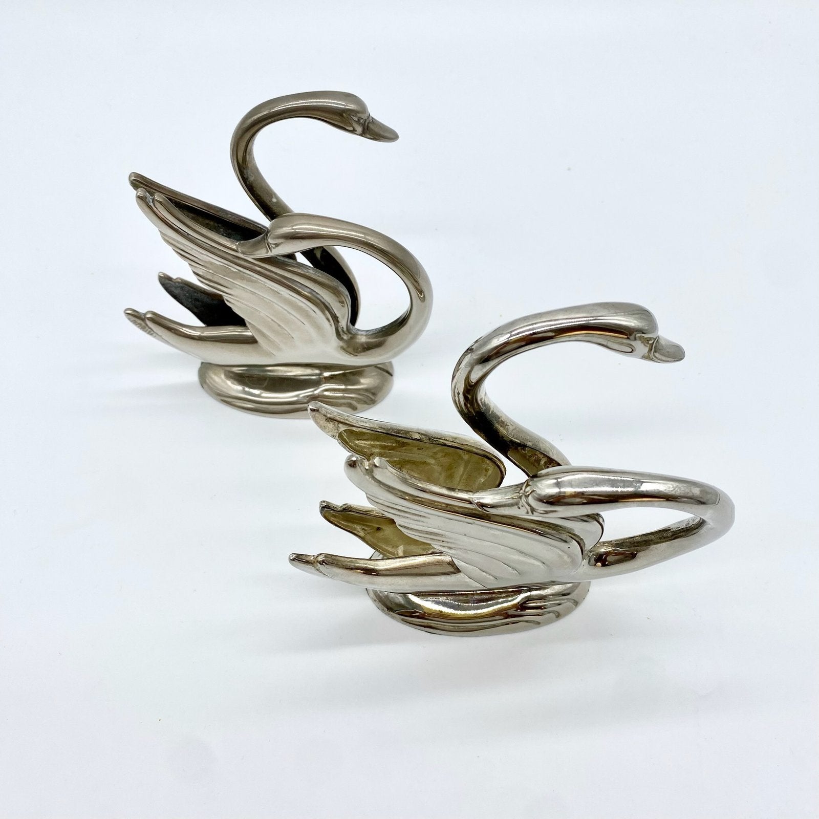 PORTE-SERVIETTES "CYGNES" ARGENTÉS, 1970s