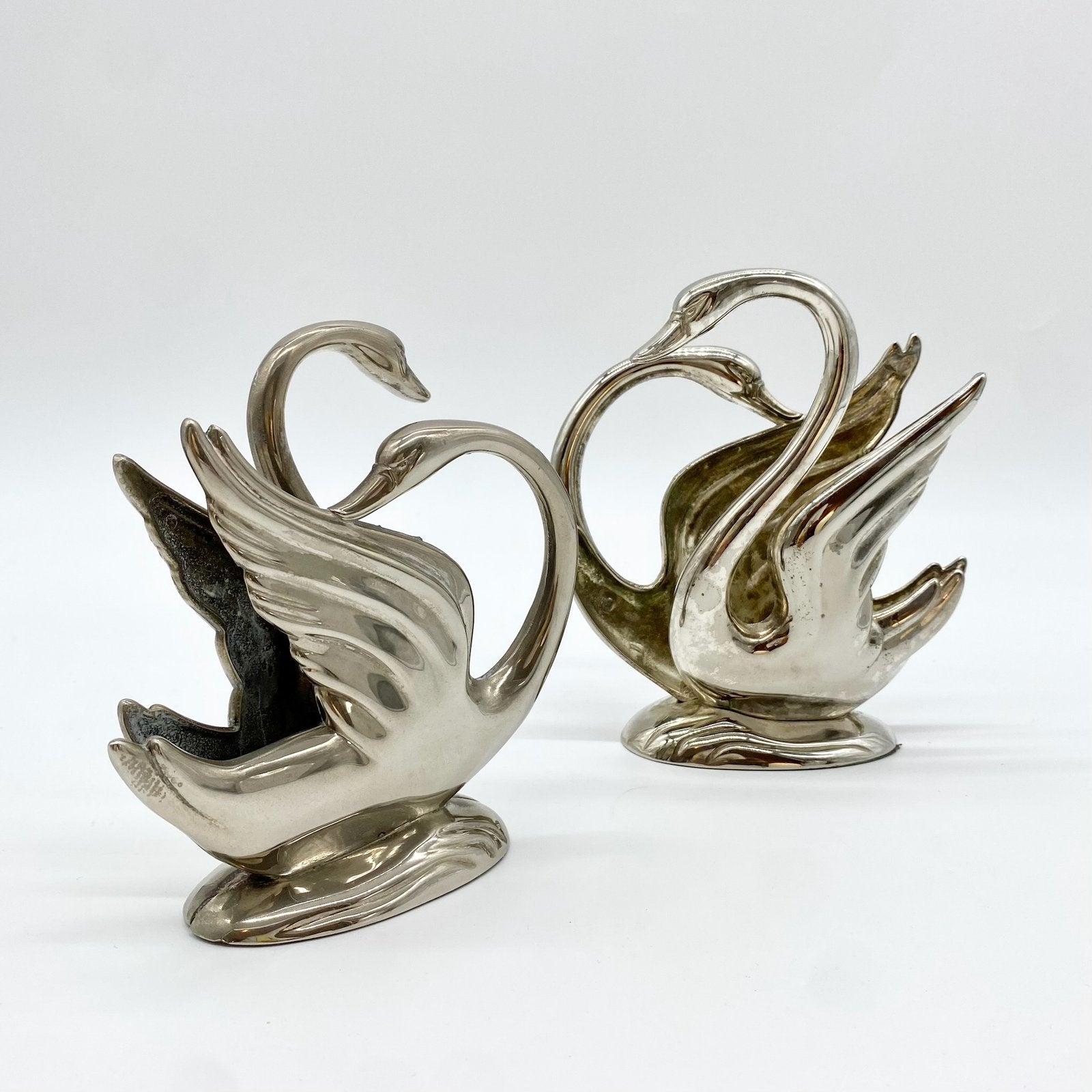 PORTE-SERVIETTES "CYGNES" ARGENTÉS, 1970s