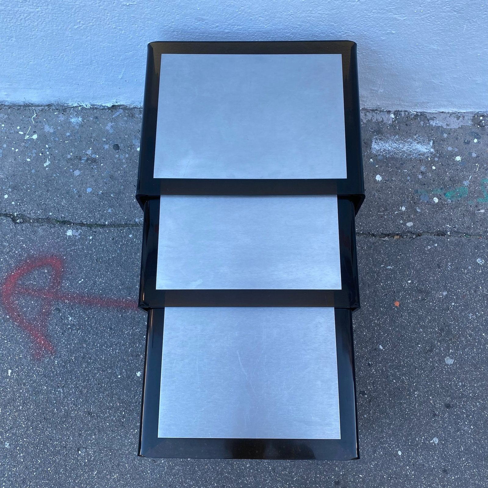 TABLE BASSE GIGOGNES PLEXI & ALU 70s