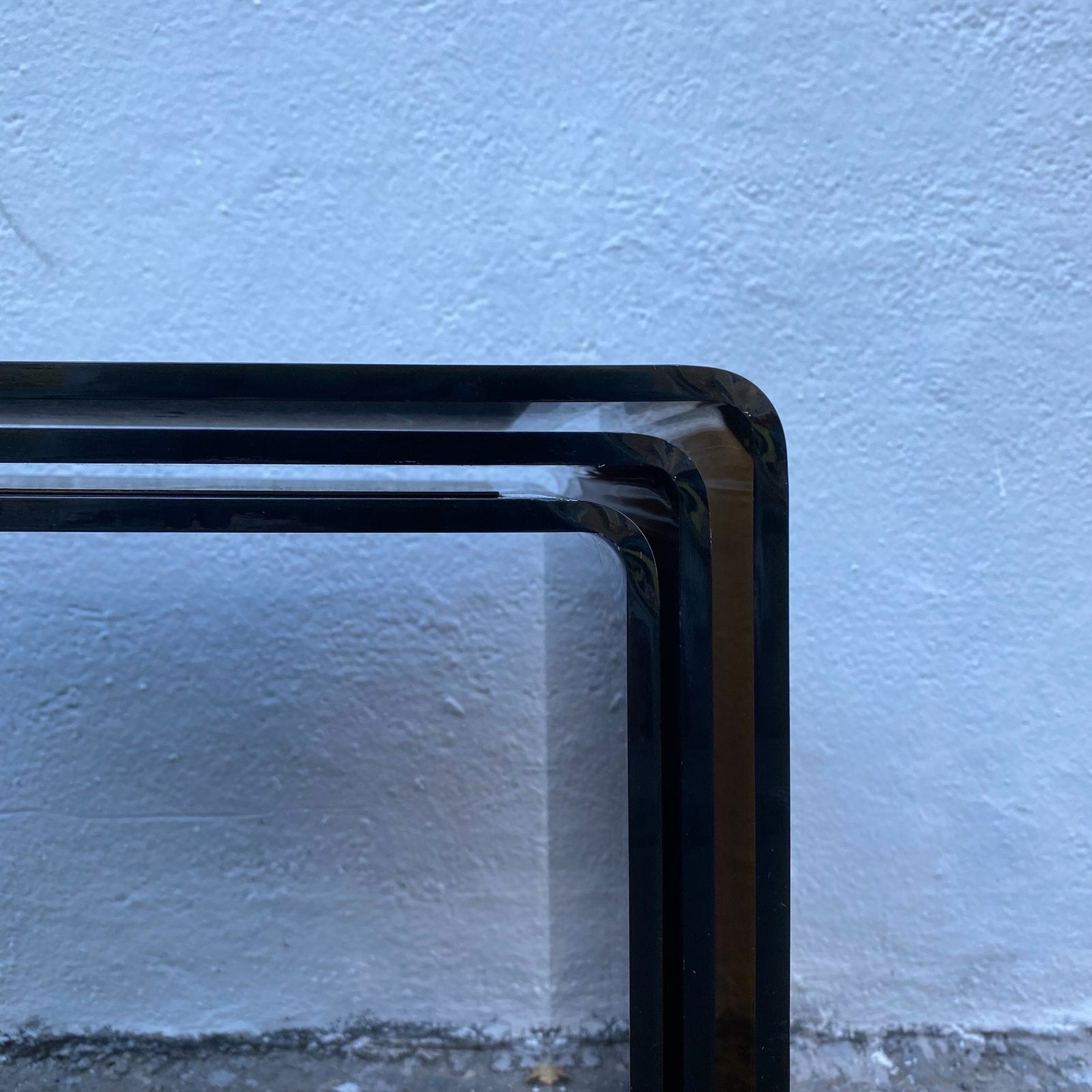 TABLE BASSE GIGOGNES PLEXI & ALU 70s