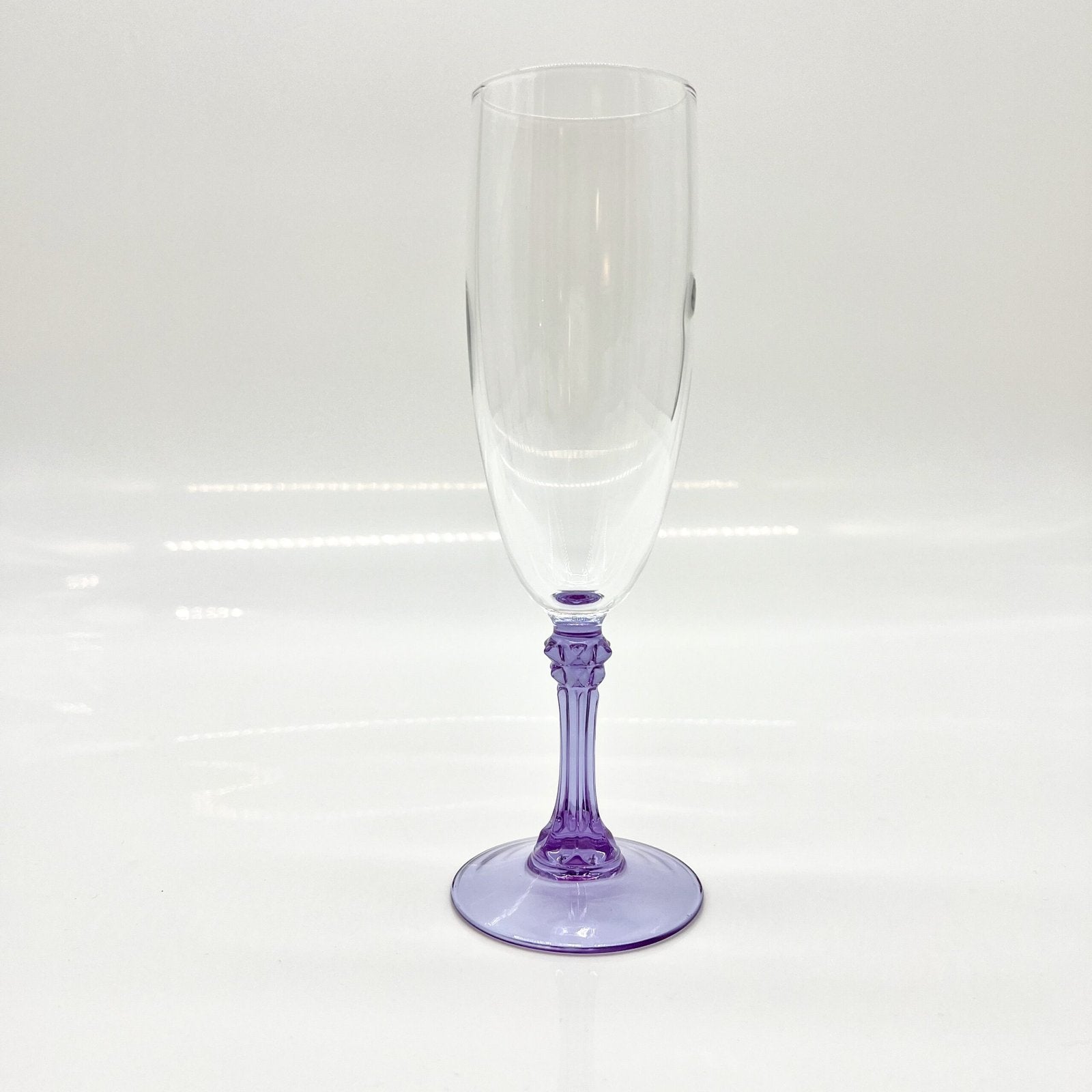 VERRES À CHAMPAGNE "ALEXANDRITE" 1990s – LOT DE 6