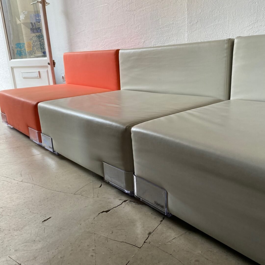 3 chauffeuses modulables modèle Plastics par Piero Lissoni pour Kartell, 1970