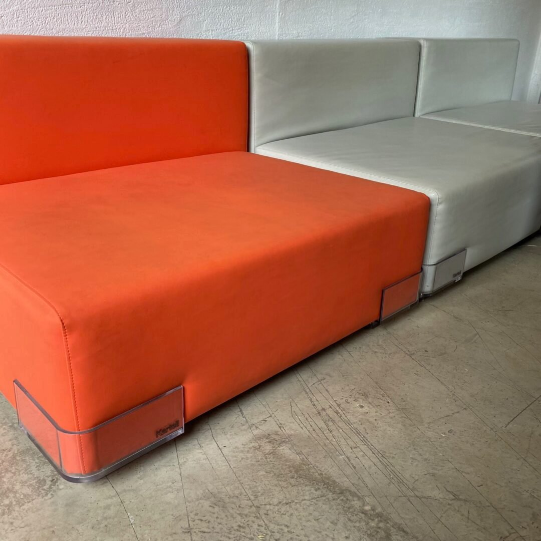 3 chauffeuses modulables modèle Plastics par Piero Lissoni pour Kartell, 1970