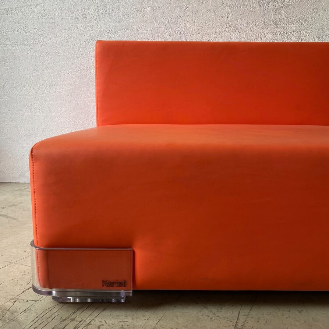 Chauffeuse orange modulables modèle Plastics par Piero Lissoni pour Kartell, 1970