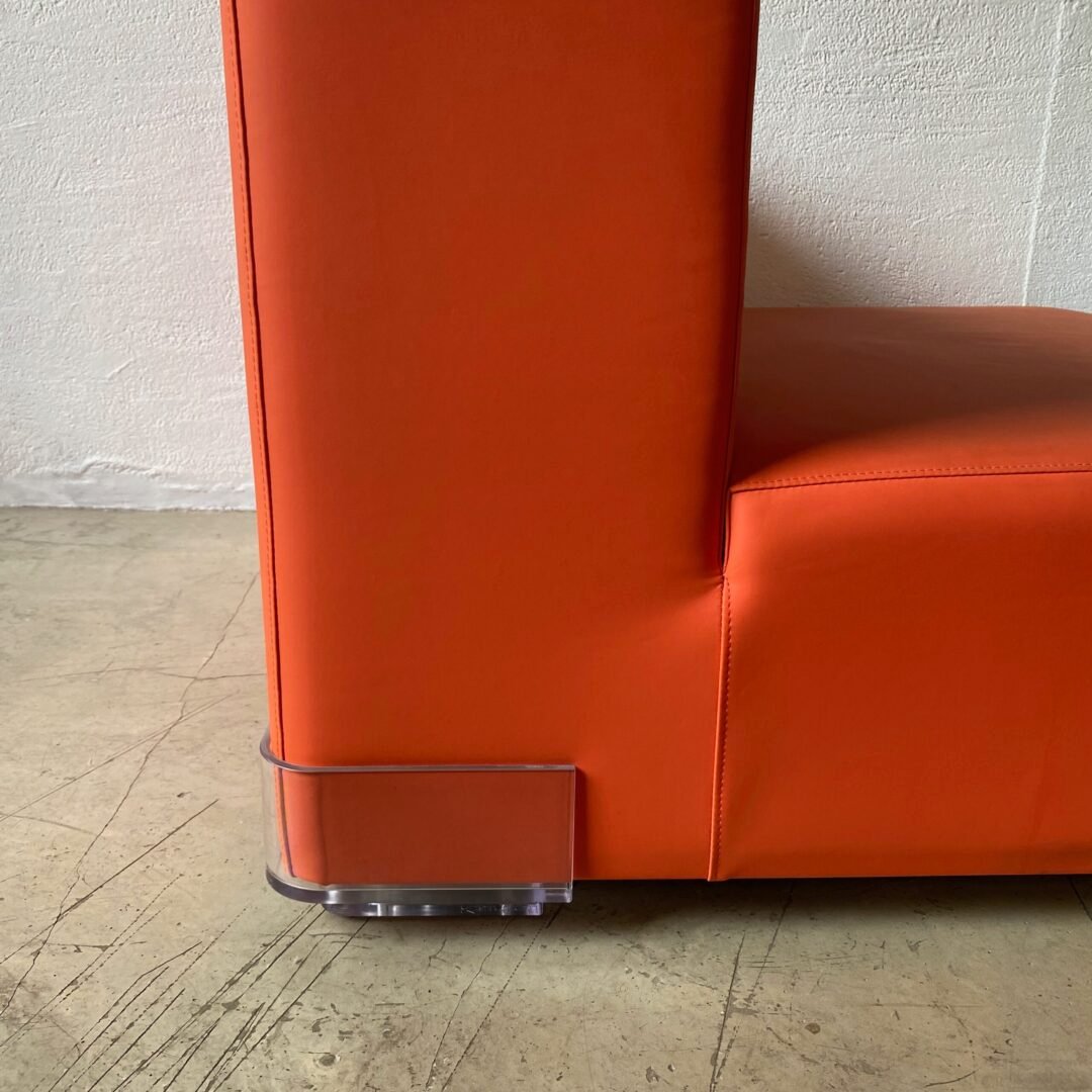 Pied chauffeuse orange modulables modèle Plastics par Piero Lissoni pour Kartell, 1970