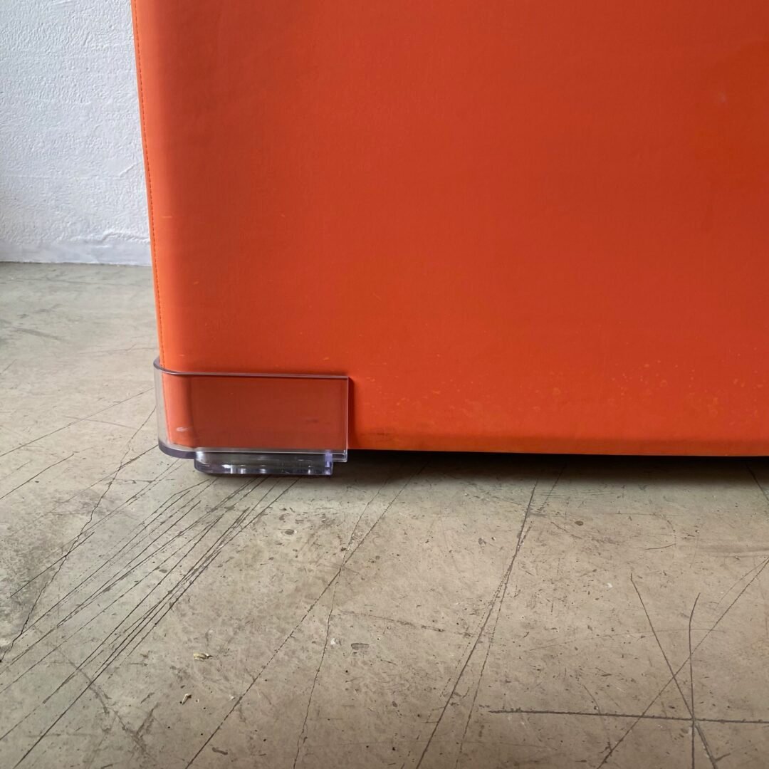 Pied chauffeuse orange modulables modèle Plastics par Piero Lissoni pour Kartell, 1970