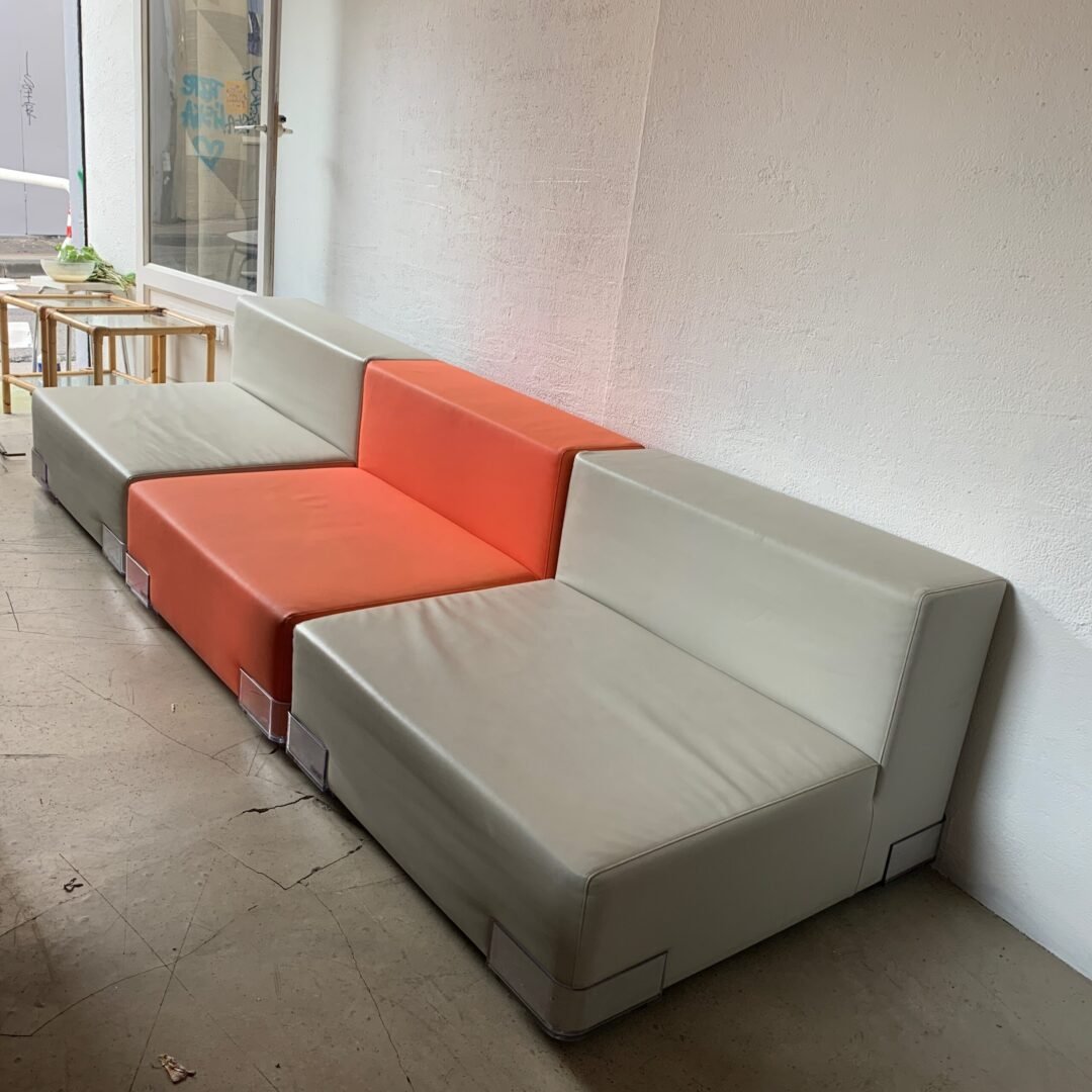 3 chauffeuses modulables modèle Plastics par Piero Lissoni pour Kartell, 1970