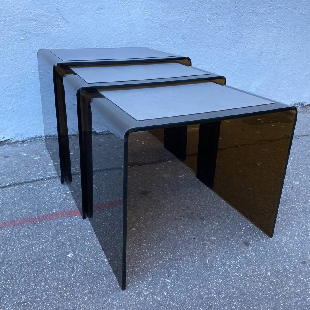 TABLE BASSE GIGOGNES PLEXI & ALU 70s – Image 7