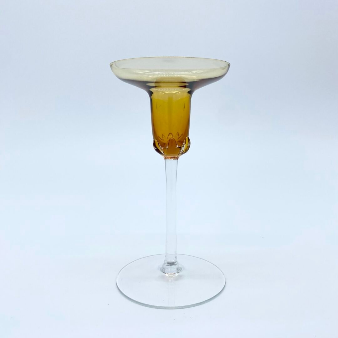 BOUGEOIR EN VERRE AMBRE, 1980