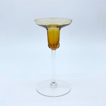 BOUGEOIR EN VERRE AMBRE, 1980