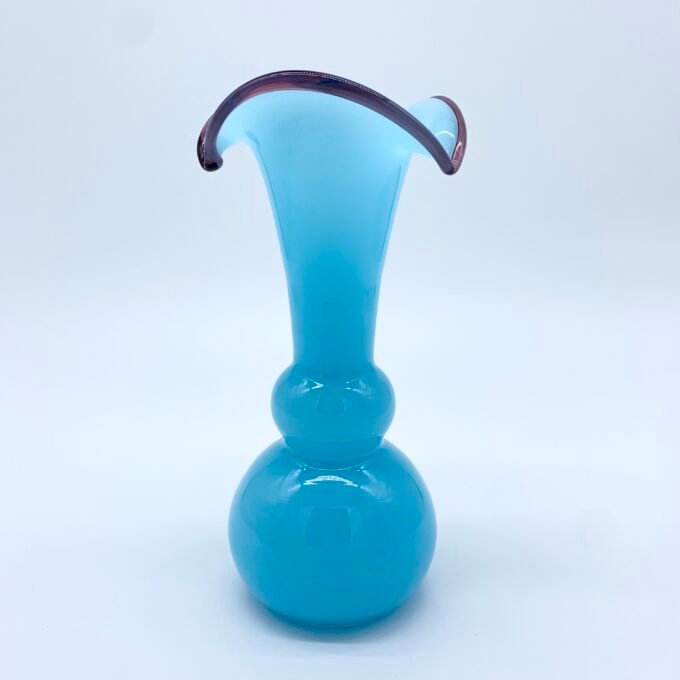 VASE OPALINE BLEU, 1950