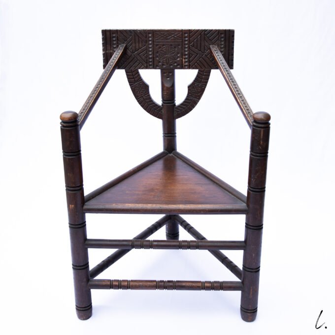 PAIR OF MONK CHAIRS IN SOLID OAK, SWEDEN, 1900