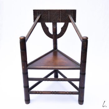 PAIR OF MONK CHAIRS IN SOLID OAK, SWEDEN, 1900