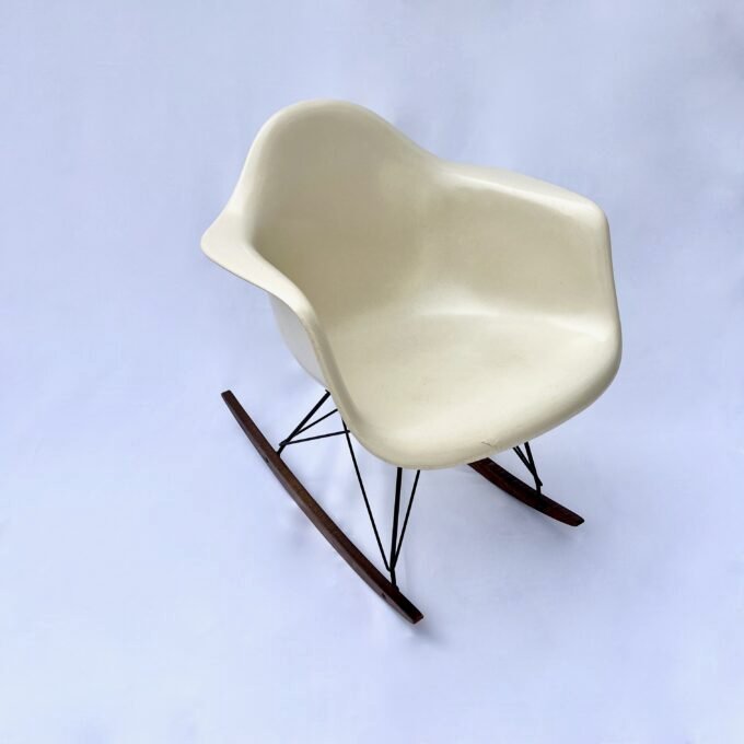 PARCHMENT ROCKING CHAIR, EAMES, HERMAN MILLER, 1970