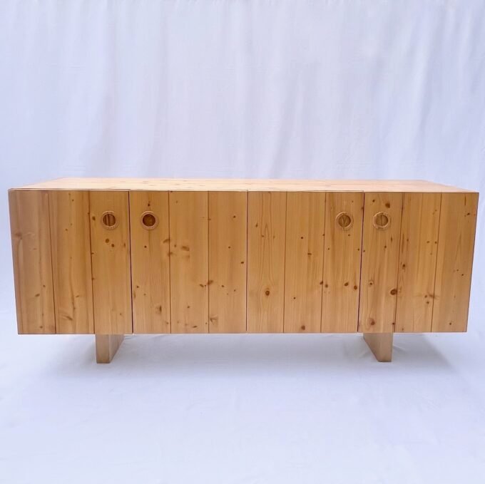 PINE SIDEBOARD "LES ARCS" MODEL BY CHARLOTTE PERRIAND, CIRCA 1960