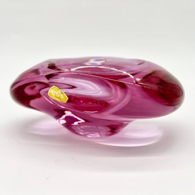 CENDRIER ROSE, CRISTAL DE BOHÈME, 1960 – Image 8