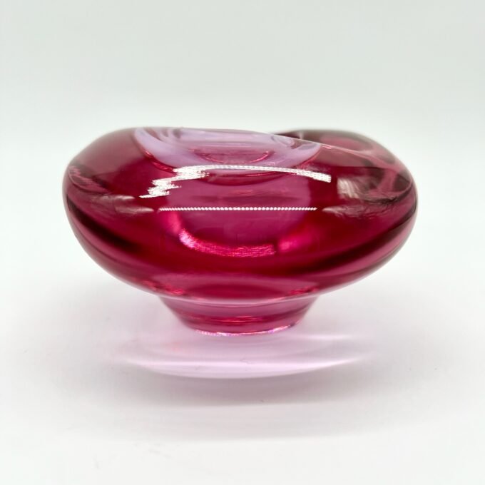 CENDRIER ROSE, CRISTAL DE BOHÈME, 1960 – Image 7