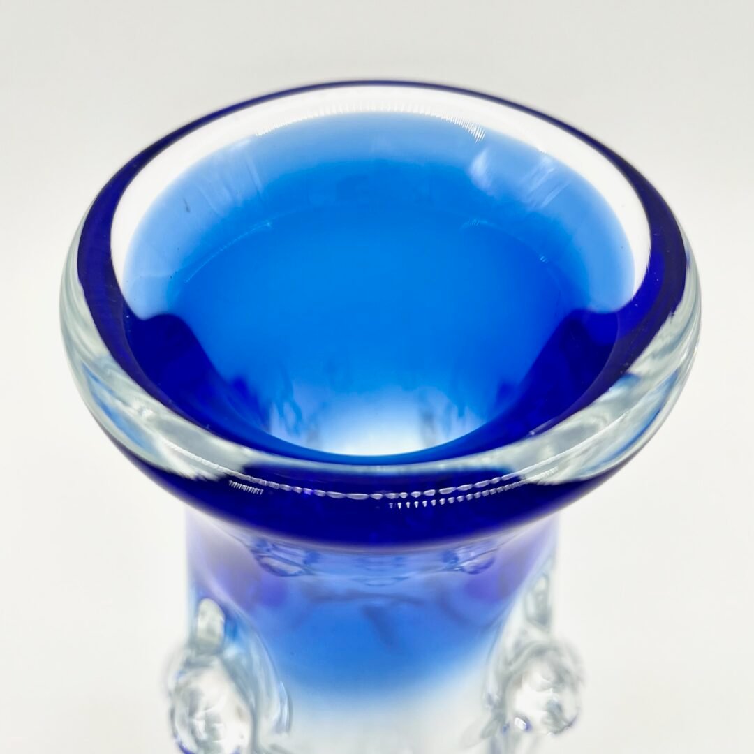 VASE BLEU COBALT, CRISTAL DE BOHÈME, 1960 – Image 5