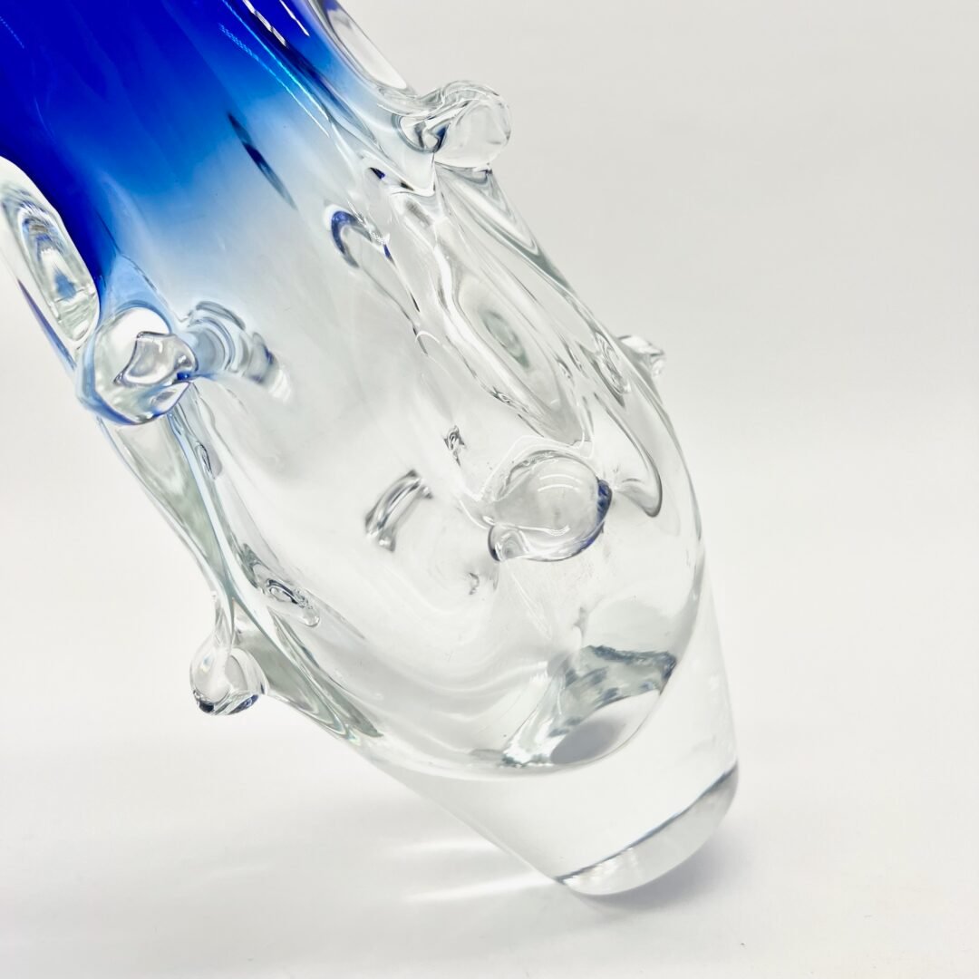 VASE BLEU COBALT, CRISTAL DE BOHÈME, 1960 – Image 8