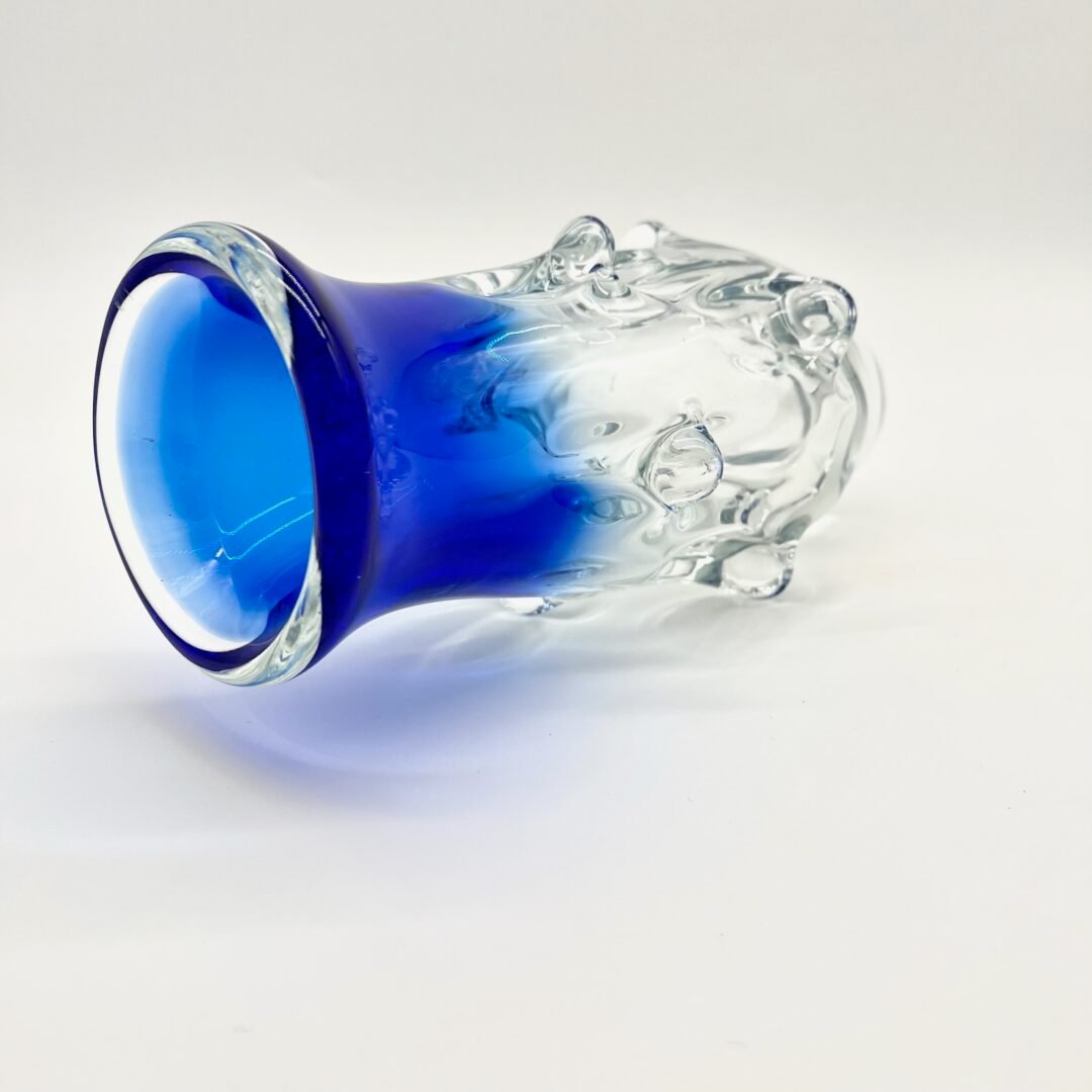 VASE BLEU COBALT, CRISTAL DE BOHÈME, 1960 – Image 9