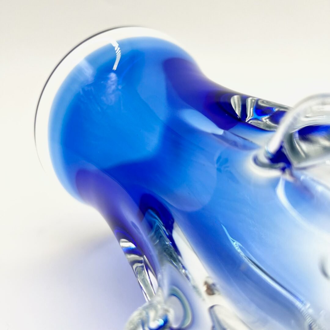 VASE BLEU COBALT, CRISTAL DE BOHÈME, 1960 – Image 11