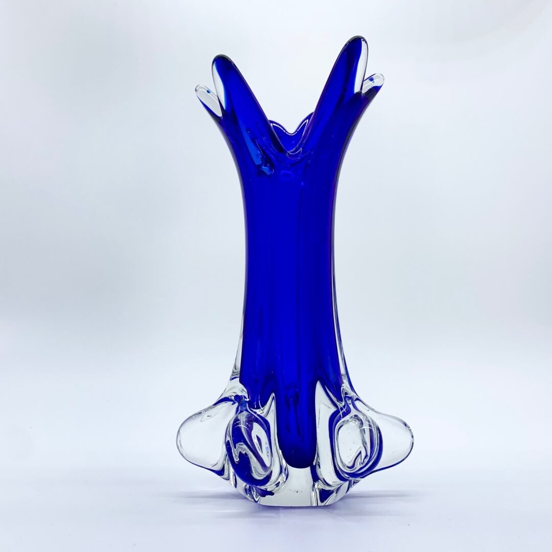 VASE BLEU COBALT, VERRE DE MURANO, 1950/60 – Image 9