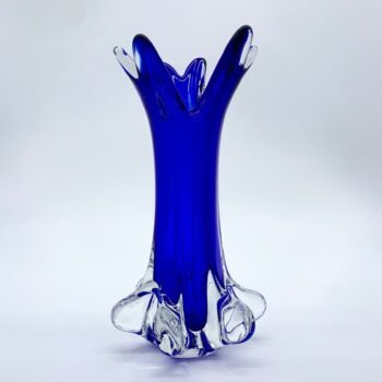 VASE BLEU COBALT, VERRE DE MURANO, 1950/60