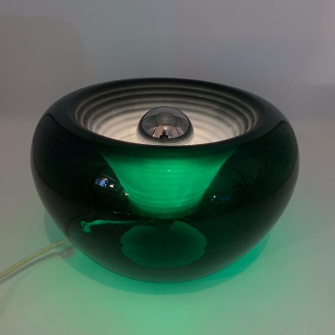 LAMPE "SPACE AGE" VERTE - VERRE DE MURANO, 1970s – Image 8