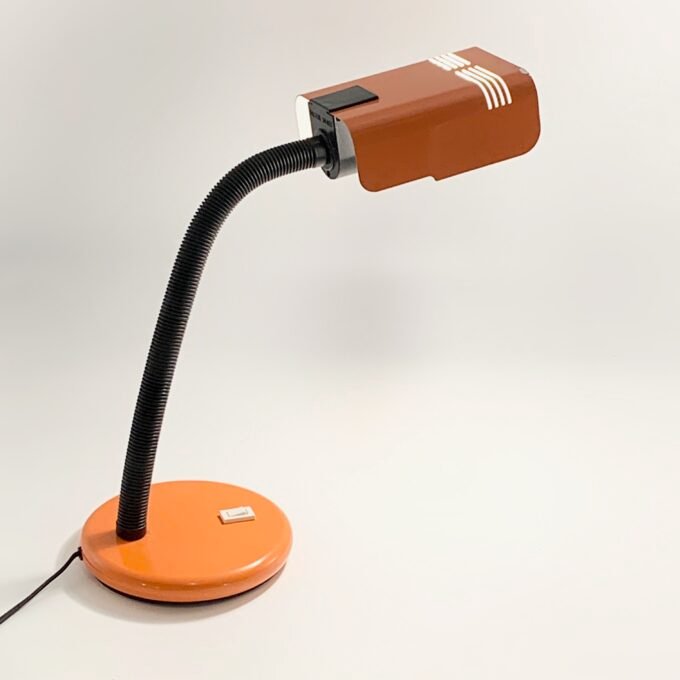 LAMPE DE BUREAU ORANGE TARGETTI, 1970